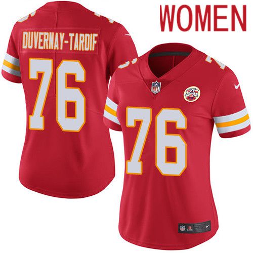 Women Kansas City Chiefs 76 Laurent Duvernay-Tardif Nike Red Vapor Limited NFL Jersey